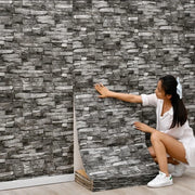 70cmx1m/2m/3m/5m/10m Wallpaper Brick 3D Wall Sticker Foam Self Adhesive DIY Living Room Decor Waterproof Paper