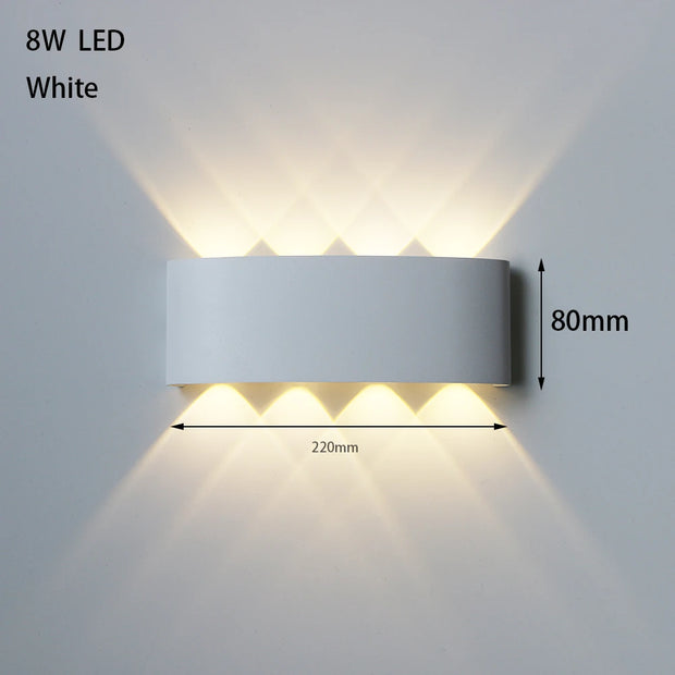 LED Outdoor Waterproof Wall Lamp Lighting Bedroom Living Room Light Aisle Corridor Outdoor Garden Lamp Aluminum LED Wall Sconce