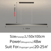 New modern Ceiling chandelier living room concise pendent lamp  dining room square Nordic lamps led Ceiling living room lights