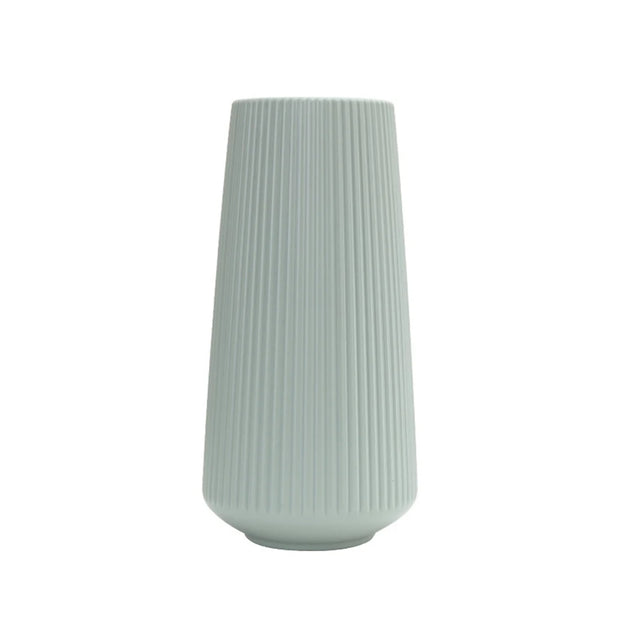 Unbreakable Plastic Flower Vase Big Container Imitation Glaze Flower Pot For Home Living Room Table Arrangment Nordic Decoration