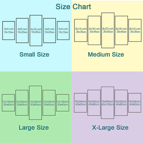 5 Pieces Canvas Wall Arts Wall Arts Poster Painting Nature Starry Sky Landscape Wallpaper Home Decor Picture Print Living Room