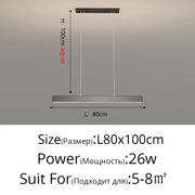 New modern Ceiling chandelier living room concise pendent lamp  dining room square Nordic lamps led Ceiling living room lights