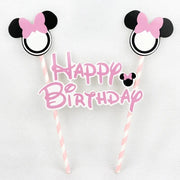 Hot Happy Birthday Number 0-9 Candles Cartoon Mickey Minnie Mouse Candle Cake Cupcake Topper Party Decoration Supplies DIY Gifts