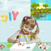Children's Handmade Diamond Painting Sitcker Pokemon Kit Digital Rod-Shaped Diamond Painting Kit For Cartoon Nnimals Easy to DIY