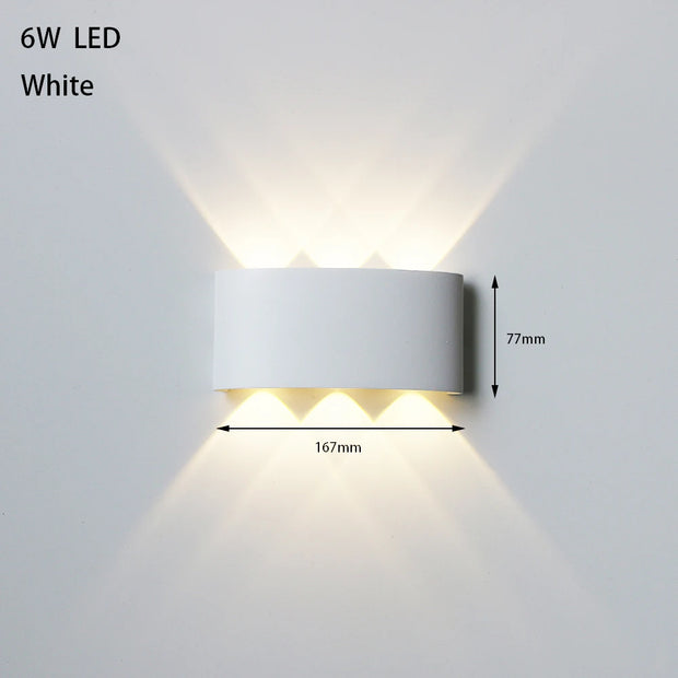 LED Outdoor Waterproof Wall Lamp Lighting Bedroom Living Room Light Aisle Corridor Outdoor Garden Lamp Aluminum LED Wall Sconce