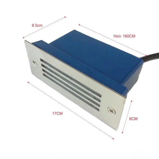 Recessed LED Stair Light IP65 5W Waterproof Aluminium Wall Lamp Floor Lamp Garden Path Buried Yard Lighting AC110 220V
