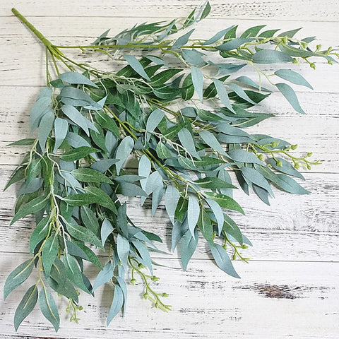 Artificial Leaves Bouquet Fake Willow Jungle Wedding Backdrop Christmas Decoration Faux Foliage Vine Party Home Decor Plant Xmas