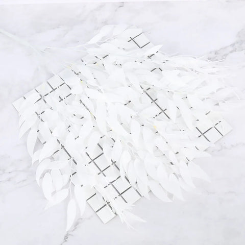 Artificial Leaves Bouquet Fake Willow Jungle Wedding Backdrop Christmas Decoration Faux Foliage Vine Party Home Decor Plant Xmas