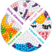 Children's Handmade Diamond Painting Sitcker Pokemon Kit Digital Rod-Shaped Diamond Painting Kit For Cartoon Nnimals Easy to DIY