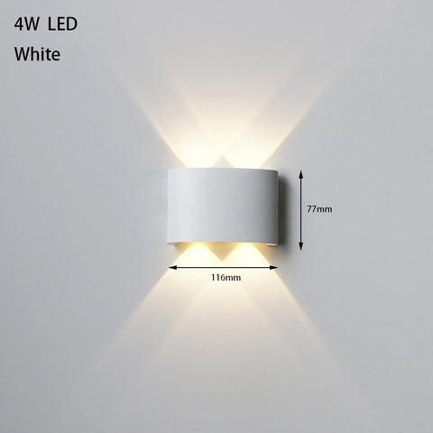 LED Outdoor Waterproof Wall Lamp Lighting Bedroom Living Room Light Aisle Corridor Outdoor Garden Lamp Aluminum LED Wall Sconce