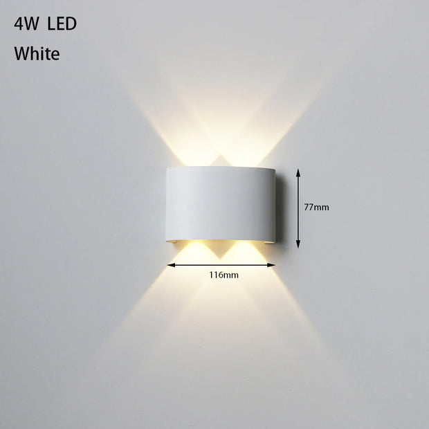 LED Outdoor Waterproof Wall Lamp Lighting Bedroom Living Room Light Aisle Corridor Outdoor Garden Lamp Aluminum LED Wall Sconce