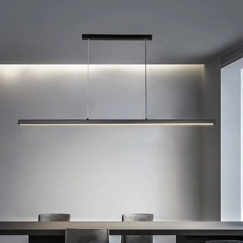 LED Square Pendant Light for Dining Room Bedroom Living Room Home Loft Decor Modern Black Aluminum Hanging Lamp
