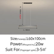 New modern Ceiling chandelier living room concise pendent lamp  dining room square Nordic lamps led Ceiling living room lights