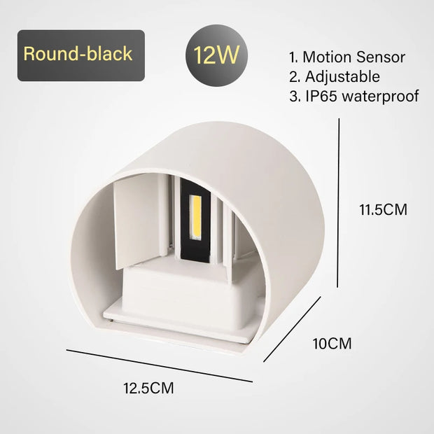 Wall lamp LED motion sensor IP65 waterproof 9W 12W 20W indoor and outdoor sconce bedroom living room courtyard corridor Entrance