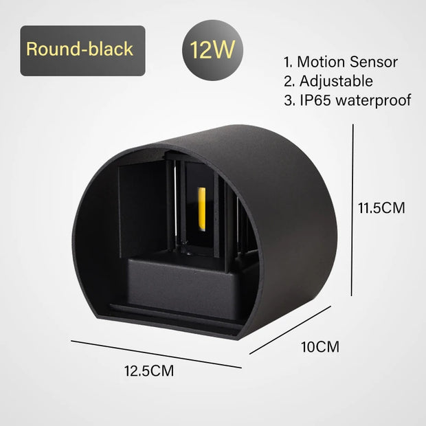 Wall lamp LED motion sensor IP65 waterproof 9W 12W 20W indoor and outdoor sconce bedroom living room courtyard corridor Entrance
