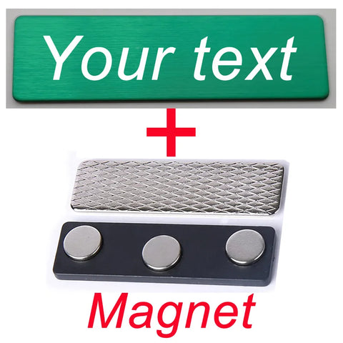 70*20MM Customized Brooch Pin Personalize Engrave Your Text Logo Business ID Plate Steel Metal Letterbox Mailbox Tag Name Badges