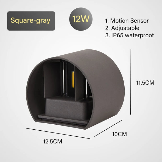 Wall lamp LED motion sensor IP65 waterproof 9W 12W 20W indoor and outdoor sconce bedroom living room courtyard corridor Entrance
