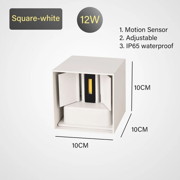 Wall lamp LED motion sensor IP65 waterproof 9W 12W 20W indoor and outdoor sconce bedroom living room courtyard corridor Entrance