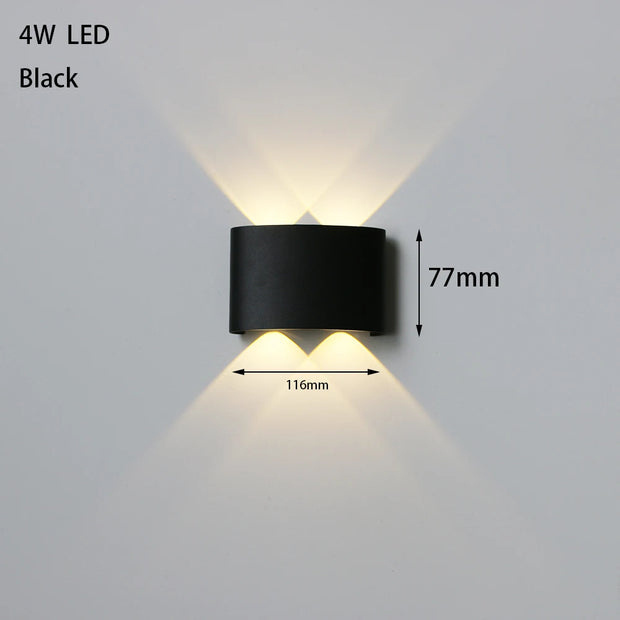 LED Outdoor Waterproof Wall Lamp Lighting Bedroom Living Room Light Aisle Corridor Outdoor Garden Lamp Aluminum LED Wall Sconce