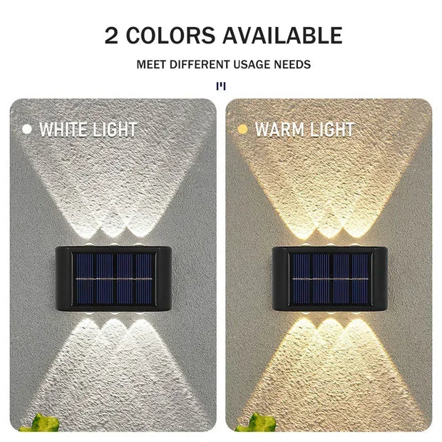 Outdoor Solar LED Wall Lights Waterproof Led Solar Lamp Up And Down Luminous Lighting For Garden Balcony Yard Street Decor Lamps