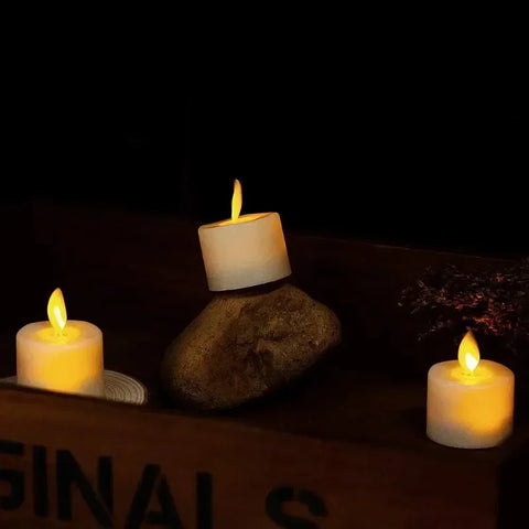Remote Control LED Candles Pack of 6 Warm White Led Flameless Candles Battery Operated Dancing Flame Household Tea Light