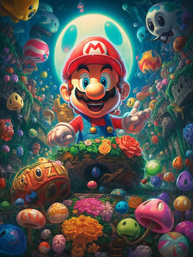 Japanese Anime 5d Diamond Painting Kit M-Marios Bowser Embroidery Jewelry Handmade DIY Mosaic Home Decoration Children's Gift