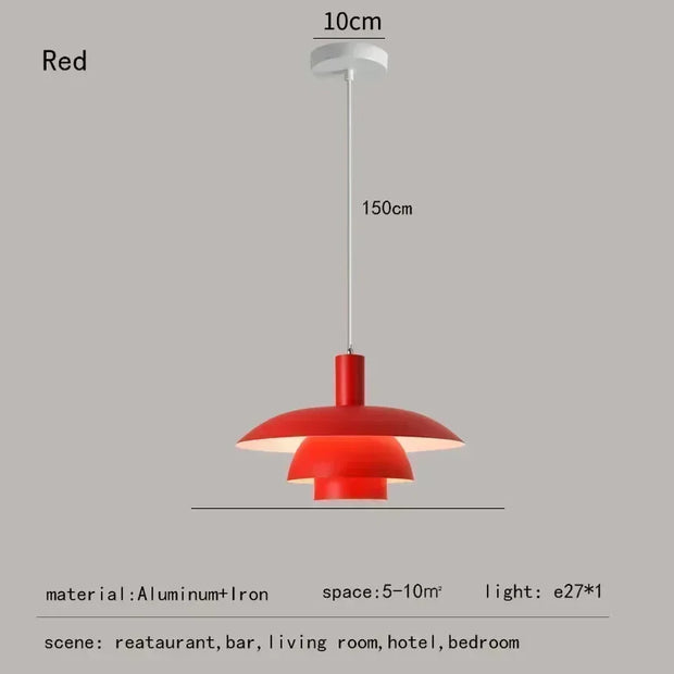Danish Design LED Art Pendant Light Multicolor Umbrella Hanging Chandelier Living Dining Room Restaurant Lustre Chandeliers