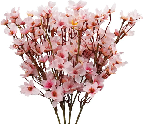 41cm Artificial Cherry Blossom Flower Silk Peach Flowers Fake Plants Arrangement for DIY Garden Home Wedding Party Decor Pink