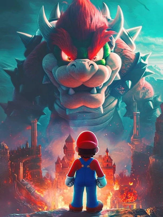 New DIY Mario Bros. Diamond Painting Kit Video Games Poster Diamond Embroidery Color Painting Hand Mosaic Art Home Decor
