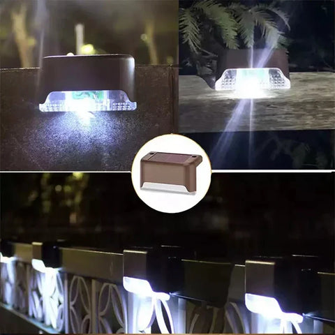 4/8/12Pcs Solar Deck Lights Outdoor Waterproof LED Fence Lights Step Garden Decorate Lamp for Patio Stairs Railing Pathway