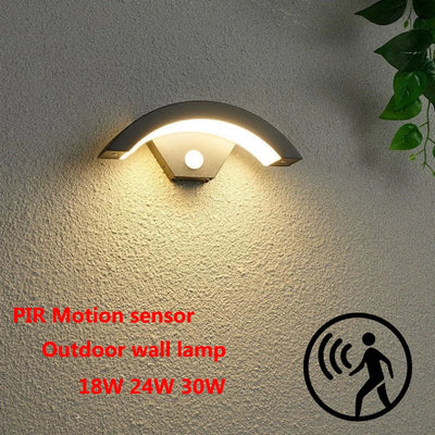 Modern Sensor Led Wall Lamp Outdoor Waterproof Front Door Garden Porch Wall Light Modern Indoor Wall Lighting Light