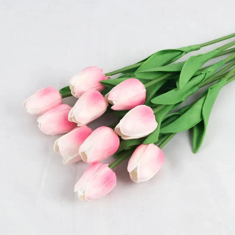 10pcs Tulip Artificial Bouquet Artificial Flower Wedding Bridal Bouquet Outdoor Home Garden Bouquet Party Vase Decorative Plant