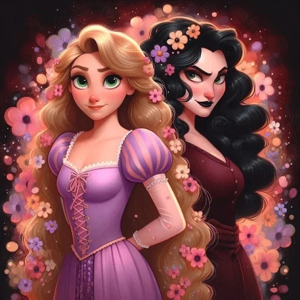 Princess and Villain Disney DIY Diamond Painting Kits Mermaid Evil Queen Cartoon Embroidery Mosaic Cross Stitch Home Decor Gift