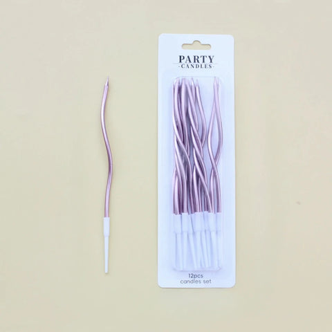 6pcs Birthday Candles Spiral Cake Candles  Long Thin Cake Candles For Wedding Party And Cake Decoration