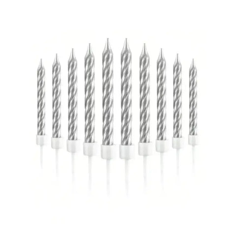 6pcs Birthday Candles Spiral Cake Candles  Long Thin Cake Candles For Wedding Party And Cake Decoration
