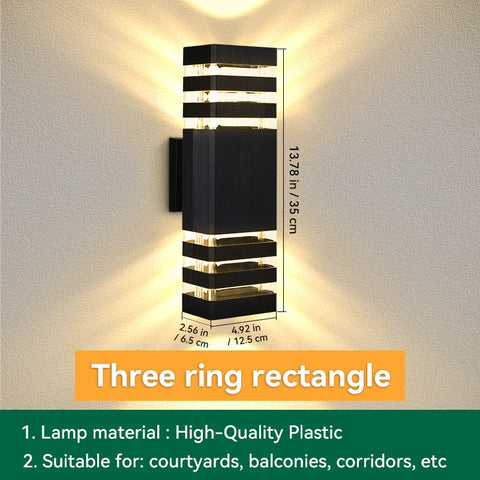 Wall Light Waterproof Lamp LED External Wall Washer Sconces Lighting For Porch Street Garden Home Decoration E27 Light Bulb