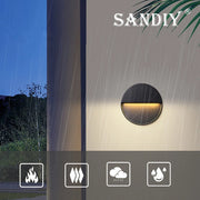 SANDIY Outdoor Wall Lamp Waterproof Led Stair Light 12v Exterior Lighting for Terrace Porch 220v 110v Luminaire Surface Mounted