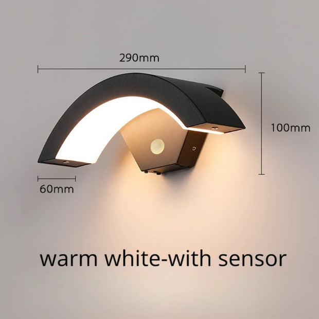 Modern Outdoor Waterproof Wall Lamp Human Body Induction Lamp Porch Garden Lamps Aluminum Home Lighting Decorative Wall Lights
