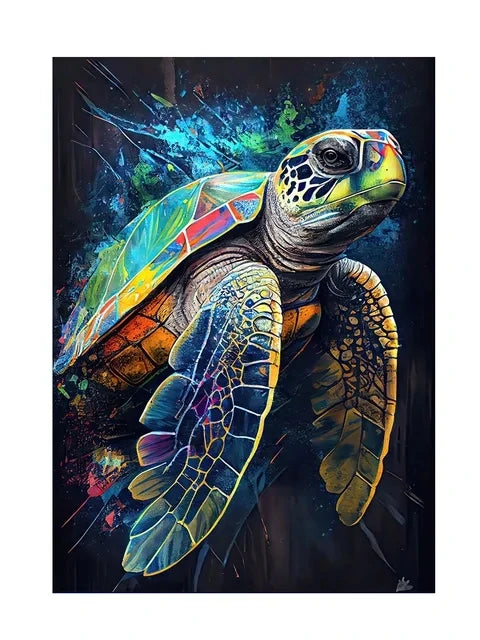 Fairy Dust AB DIY Diamond Painting Colorful Ocean Wild Life Shark Seahorse Octopus Turtle Mosaic Embroidery Stitch Kit Wall Art
