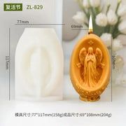 New 3D Tulip flower relief egg candle silicone mold rattan rose peony flowers candle mould Easter relief eggs resin gypsum molds