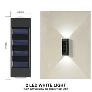 Outdoor Solar LED Wall Lights Waterproof Led Solar Lamp Up And Down Luminous Lighting For Garden Balcony Yard Street Decor Lamps
