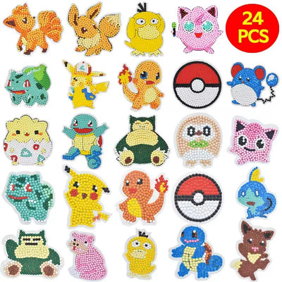 5D Diamond Painting Cartoon Pikachu Animal DIY Child Sticking Drills Embroider Handiwork Enthusiast Doodle Schoolbag Best Gifts