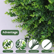 7 heads35 mesh Artificial Plants green Eucalyptus Christmas Wreath for Wedding Home Balcony bonsai Decoration DIY Shooting props