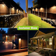 LED Solar Garden Lights Strong Bright Outdoor Sunlight Led Lights IP65 Waterproof Wall Lamp for Courtyard Yard Balcony Fence