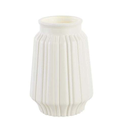 Plastic Vase Home for Decoration White Imitation Ceramic Flower Pot Plants Basket Nordic Wedding Decorative Dining Table Bedroom