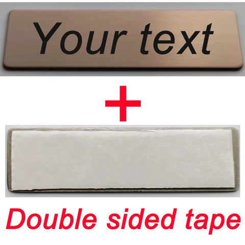70*20MM Customized Brooch Pin Personalize Engrave Your Text Logo Business ID Plate Steel Metal Letterbox Mailbox Tag Name Badges