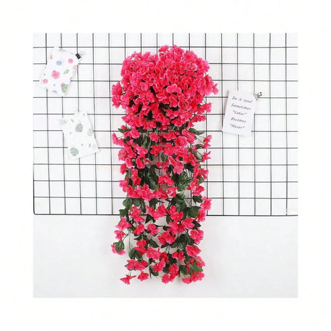 1pc Violet Hanging Flowers Artificial Decor, Petal Silk Violet Simulation Hanging Plant, Faux Hanging Violets Hanging Artificial