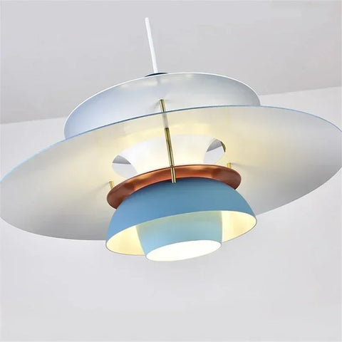 Danish Designer Umbrella Ceiling Chandelier Modern Colorful Led Pendant Lamp Living Room Bedroom Suspended Light Dining Room