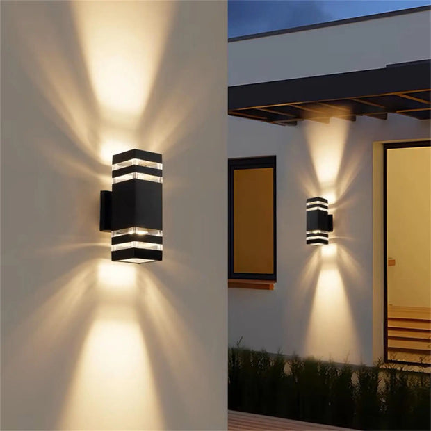 Wall Light Waterproof Lamp LED External Wall Washer Sconces Lighting For Porch Street Garden Home Decoration E27 Light Bulb