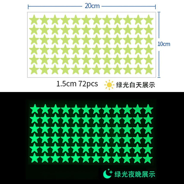 Luminous Wall Stickers Rooms Dots Stars Ceiling Wall Decals Glowing Stickers Wall Decals Glow In The Dark Home Decor for Kids